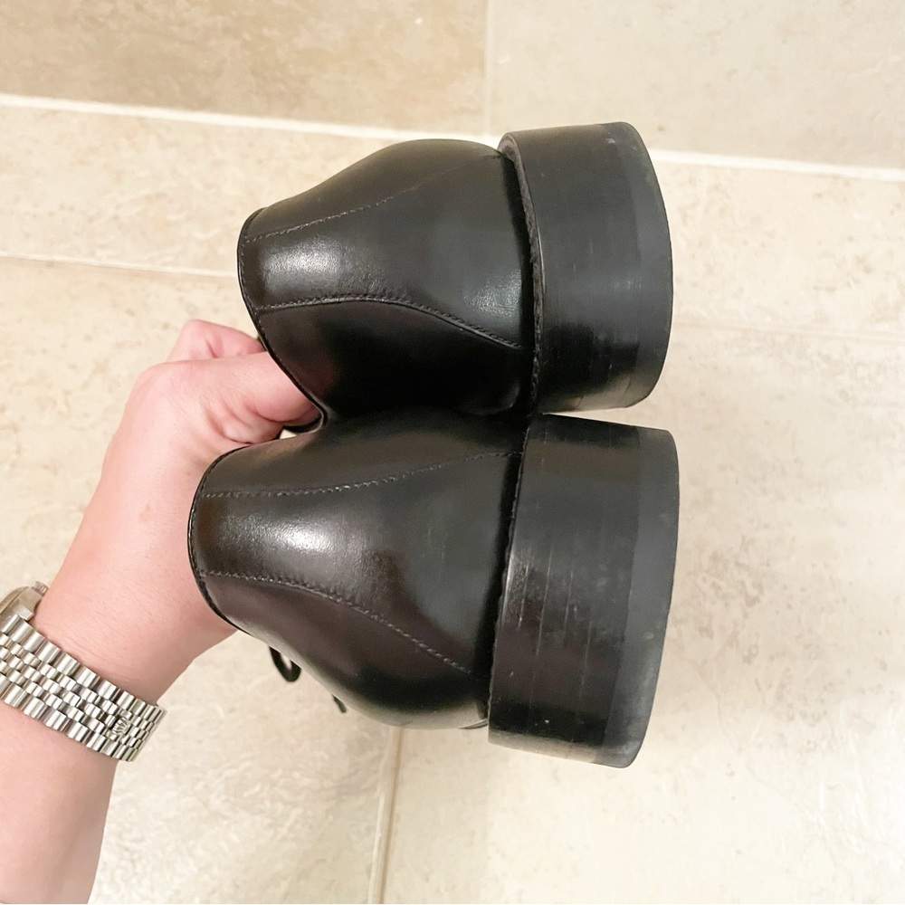 Gucci Lace Up Dress Shoes Black Leather - Picture 5 of 11